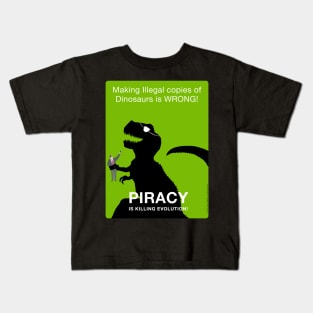 Piracy is Killing Evolution Kids T-Shirt